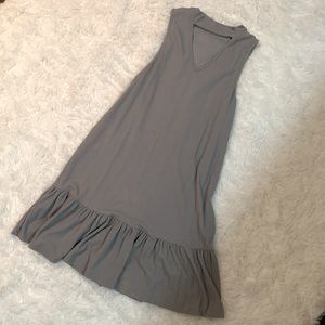 Grey, Minimalistic, Sleeveless Dress! Easily dressed up or worn casually!